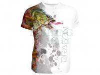 T-Shirt oddychający Dragon - okoń white 3XL