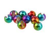 Tungsten Beads Slotted Beads - Rainbow 3.8mm