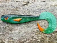 Soft Bait Great Fish Rocky Twister Slim 15cm - toxic green