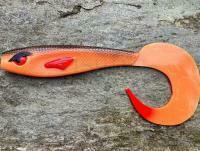 Soft Bait Great Fish Rocky Twister Slim 15cm - toxic pumpkin