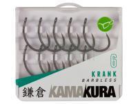 Haczyki karpiowe bezzadziorowe Korda Kamakura Krank Barbless #8