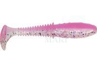 Soft baits Dragon Invader Pro 10cm - Clear/Pink - silver/violet glitter