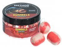 Jaxon Dumbels Duo Color Sinking Method Feeder 50g 8/10mm - Truskawka-krem