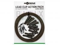 Korda Basix Lead Clip Action Pack Camo Green