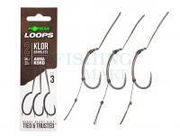 Haczyki Korda Loop Rigs Klor Barbless #2B 50lb 22kg 3pcs