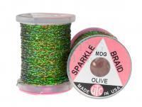 Lameta pleciona UTC Midge Sparkle Braid - Olive