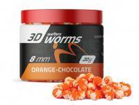 Przynęty Match Pro Top Worms Wafters 3D Duo 8mm - Pomarańcza-Czekolada
