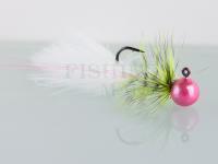 Micro Jig 2g #8 - White Bugger with Pink Head