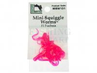 Hareline Mini Squiggle Worms - Fl Fuchsia