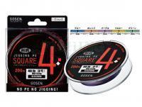 Braid Line Gosen Jigging PE Square 4 Braid Multicolor 200m #1.5