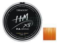 Braided line Dragon HM X8 P.E. Braid Fluo Orange 135m 0.08mm