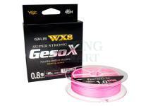 Braided line YGK Galis GesoX WX8 | Pink | 160m | #0.8 | 5.5kg