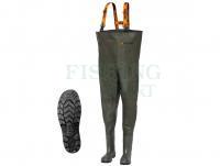 Wodery z butami Prologic Avenger Chest Waders Green Cleated - M | EU: 40/41 UK: 6/7