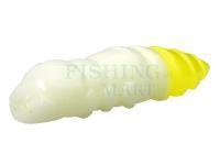 Soft bait FishUp Pupa Garlic Trout Series 1.2 inch | 32mm - 131 White / Hot Chartreuse