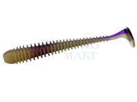 Soft Bait Flagman Mystic Fish 4 inch | 100 mm - Violet/Lime Chartreuse