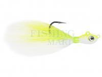 Lure Mustad Big Eye Bucktail Jig 7g  1/4oz - Chartreuse-White