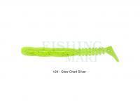 Soft Bait Reins Rockvibe Shad 1.2 inch - 129 Glow Chart Silver