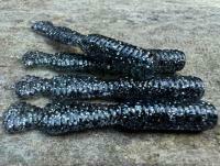 Soft Baits Great Fish GF2 Leech 60mm 1.8g - no scent - glitter graphite