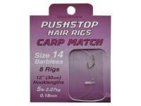 Pushstop Hair Rigs Carp Match 30cm - 16/0.18mm