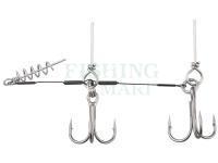 Dragon stingers with corkscrew for big soft baits 2 x no. 1 - 20kg 7cm