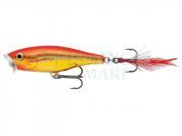 Lure Rapala Skitter Pop 5cm - Steel Gold Fluorescent Red