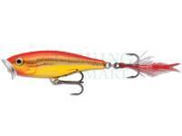 Lure Rapala Skitter Pop 7cm - Steel Gold Fluorescent Red