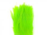 Feathers Wapsi Strung Rooster Saddles - fl.chartreuse/white
