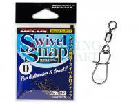 Agrafki z krętlikiem Decoy Swivel Snap SN-9 NS Black - #1 | 22lb