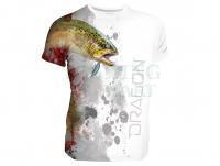 T-shirt oddychający Dragon - pstrąg white L