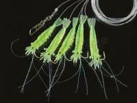 Dega Shrimp Deluxe-Rig Hooksize 4 - Chartreuse