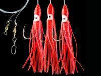 Zestaw morski Dega Octopus-Rig 3 hooks - Japan Red