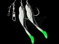 Zestaw morski Dega Soft Bait Fish-Rig 2 arms - White/Green