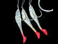 Dega Soft Bait Fish-Rig 3 arms - white/red